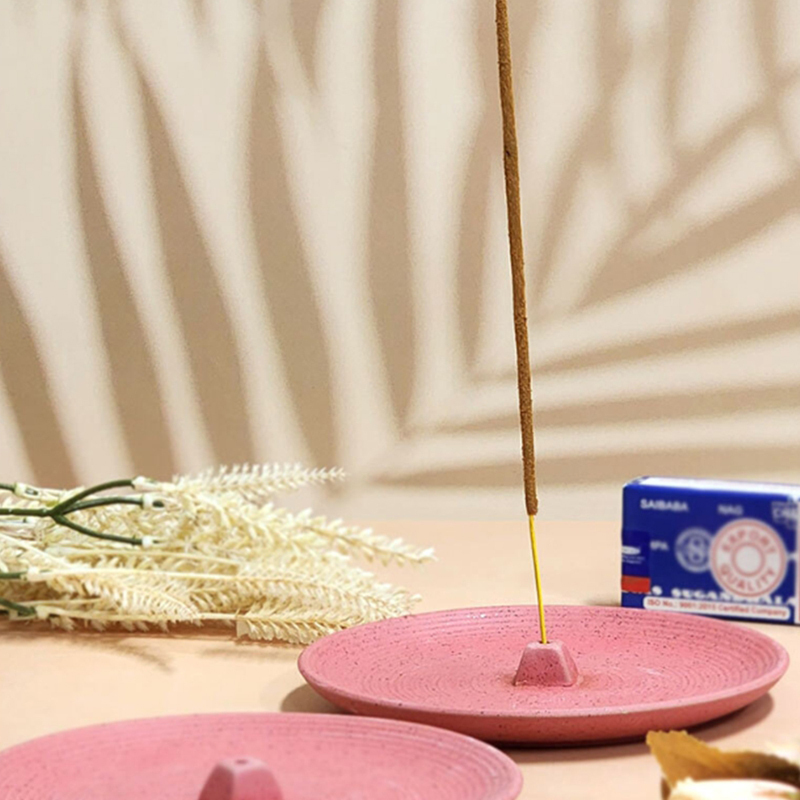 세라믹 인센스 홀더 향받침 트레이 핑크 스틱 향받침대 향홀더 챔버 도자기