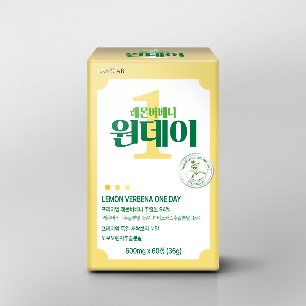 랩온랩 레몬버베나 원데이 600mg 60정, 1개 - 상품 이미지