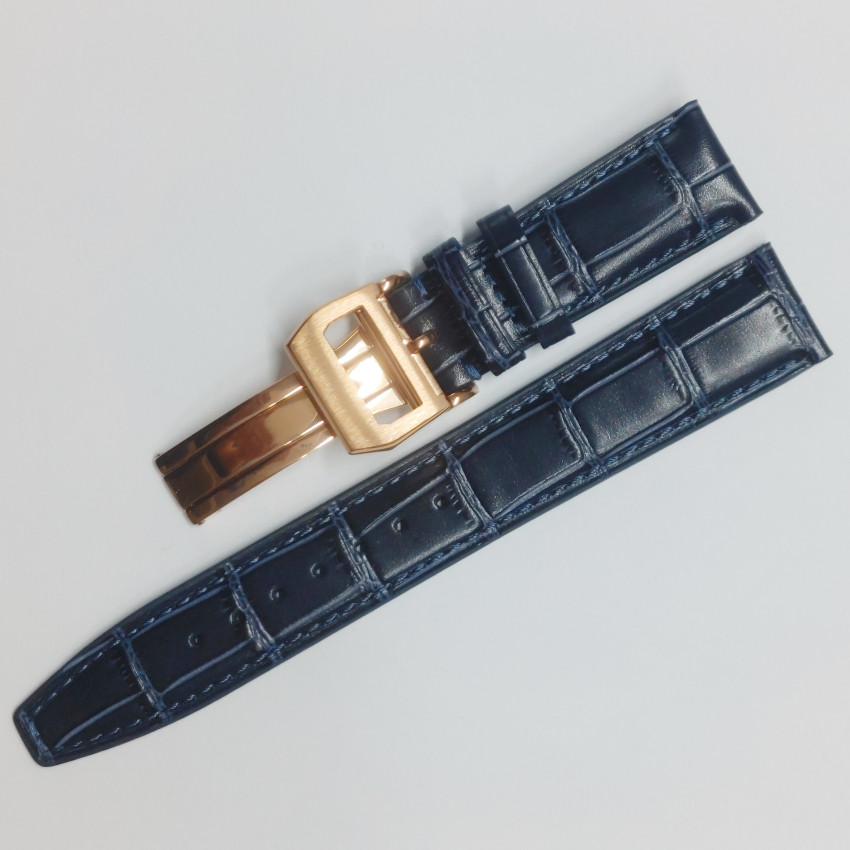 IWC 다빈치 가죽시계줄 호환 스트랩 네이비 20mm - 상세 이미지 4