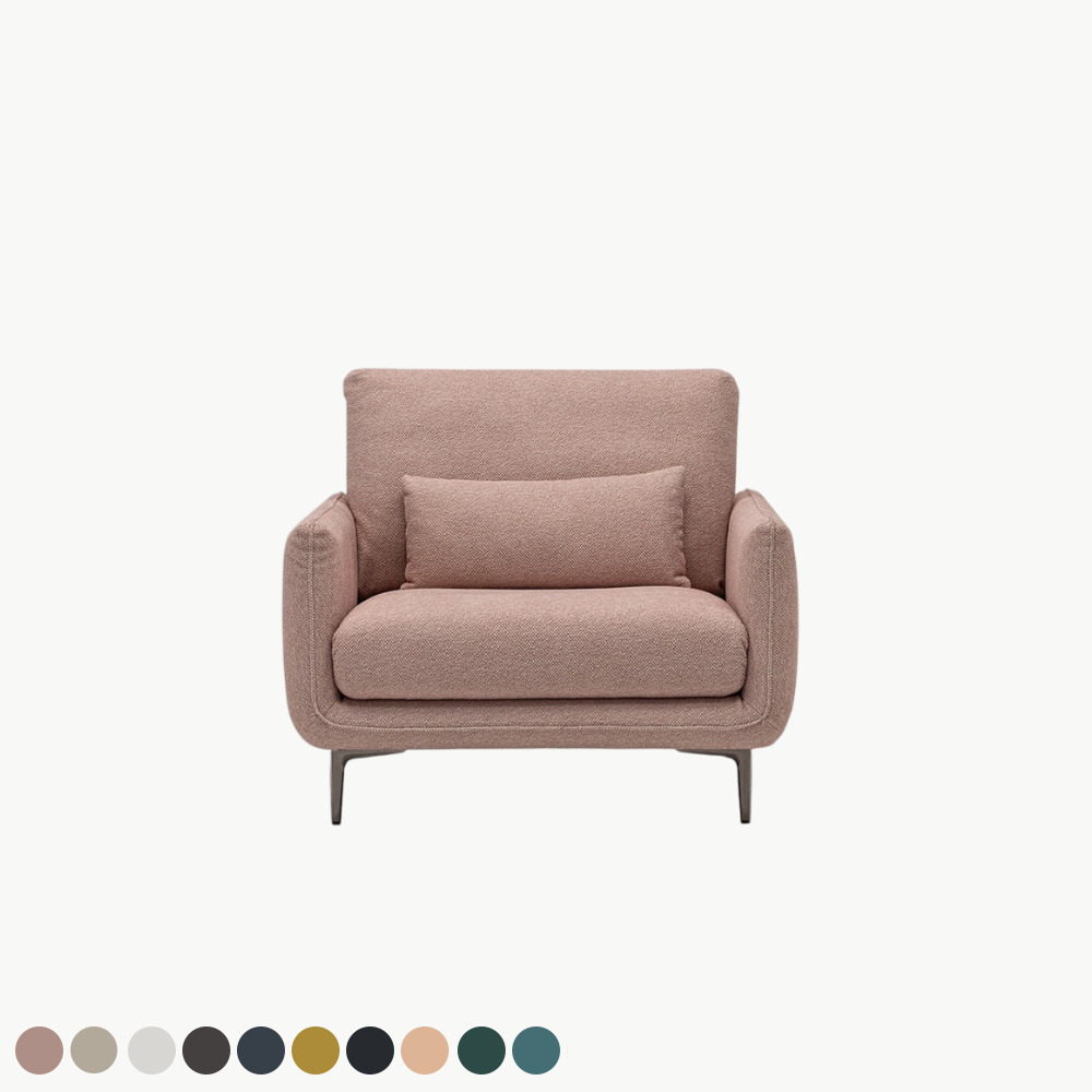 헨지디자인 밀크 부클레 딘 1인용 패브릭소파 홈카페 신혼가구