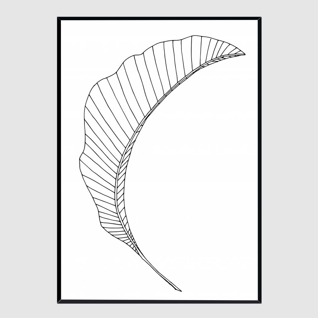 소품 액자 Banana Leaf Lines A3 사이즈 가벼운 몰딩 대형 프레임 제작 - 상품 이미지