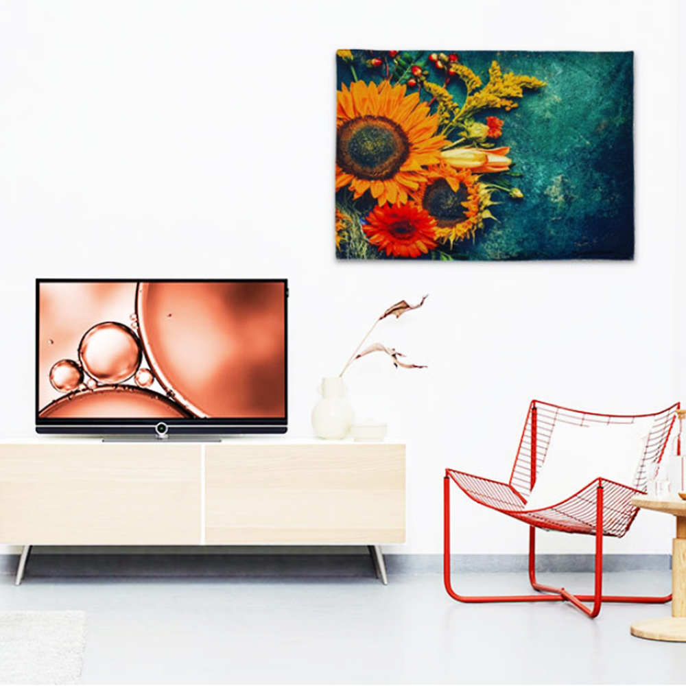 거실 포스터 신혼 인테리어 패브릭 해바라기 그림 M 벽장식 가림천 테피스 트리 액자