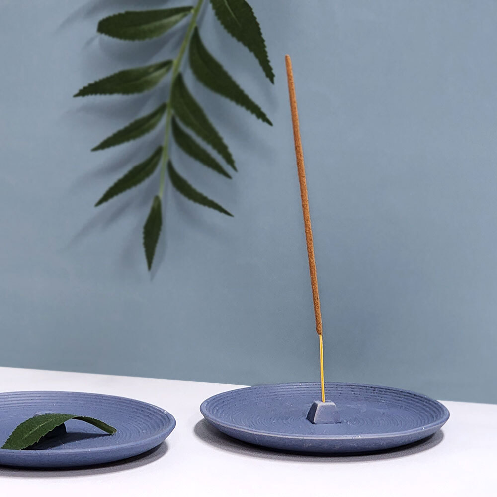 SFr 인센스 스틱 홀더 접시형 블루 받침 거치대 꽂이 향꽂이 향받침대