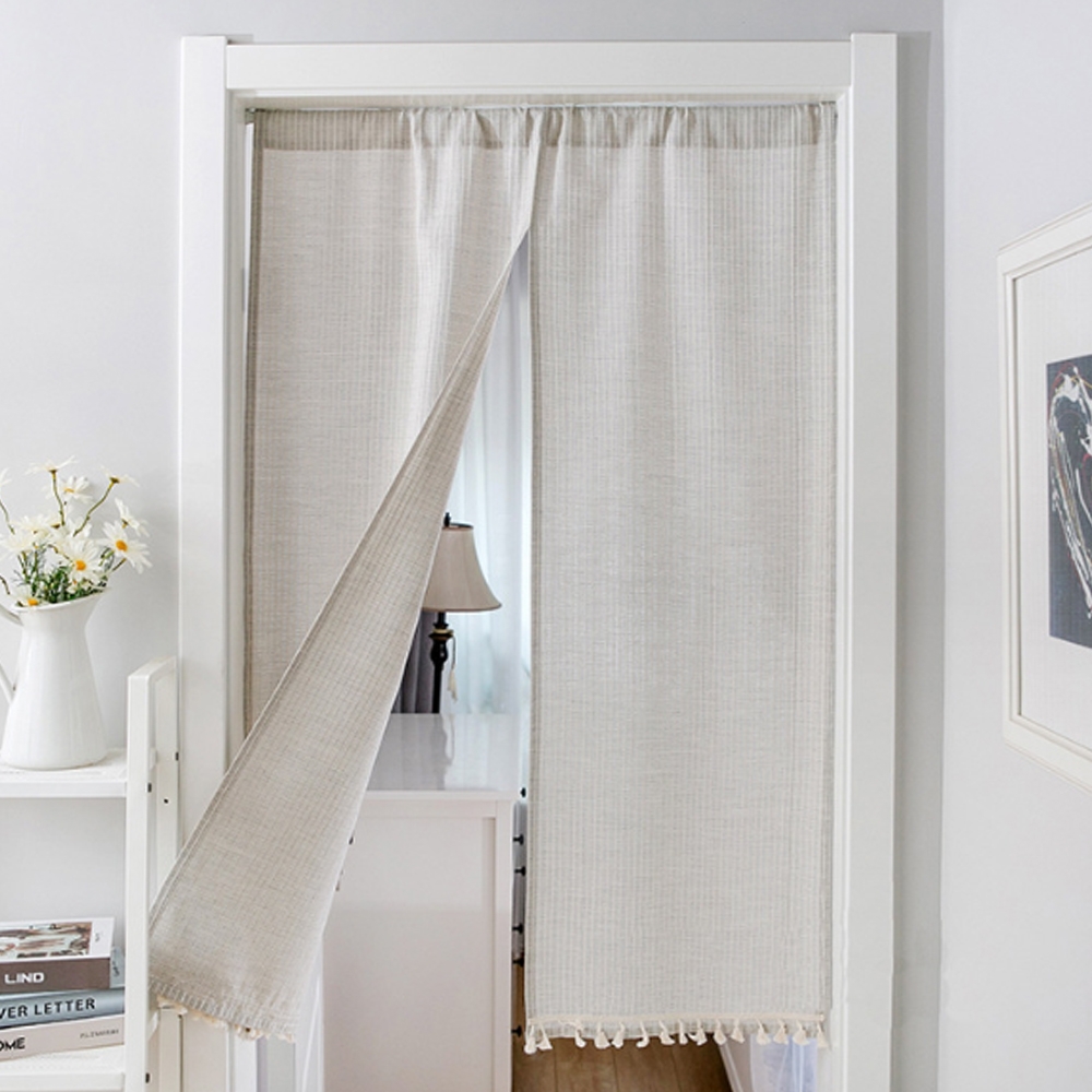 심플 양갈래 가림막 커튼 가리개 주방 작은창 패브릭 공간 분리 가림막천