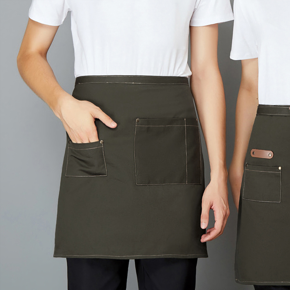앨버트 허리 카페 주방 앞치마( 다크 그린) 주부 미니 반앞치마 허리랩 서빙 쉐프 셰프