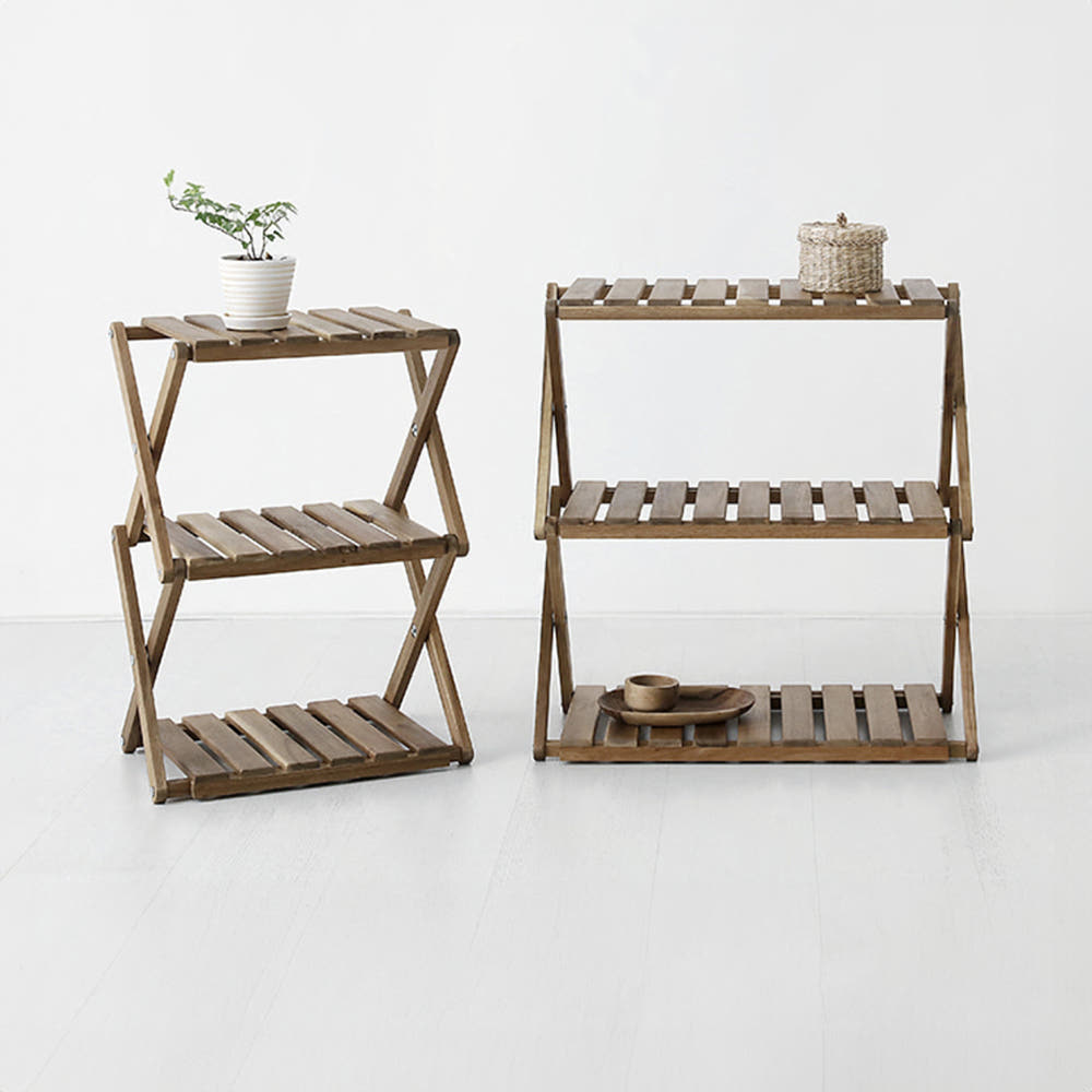 TANG 선반 600 넓은 3단 아카시아 600x305x657mm, 3단, 브라운 1379.2924 - 상세 이미지 2