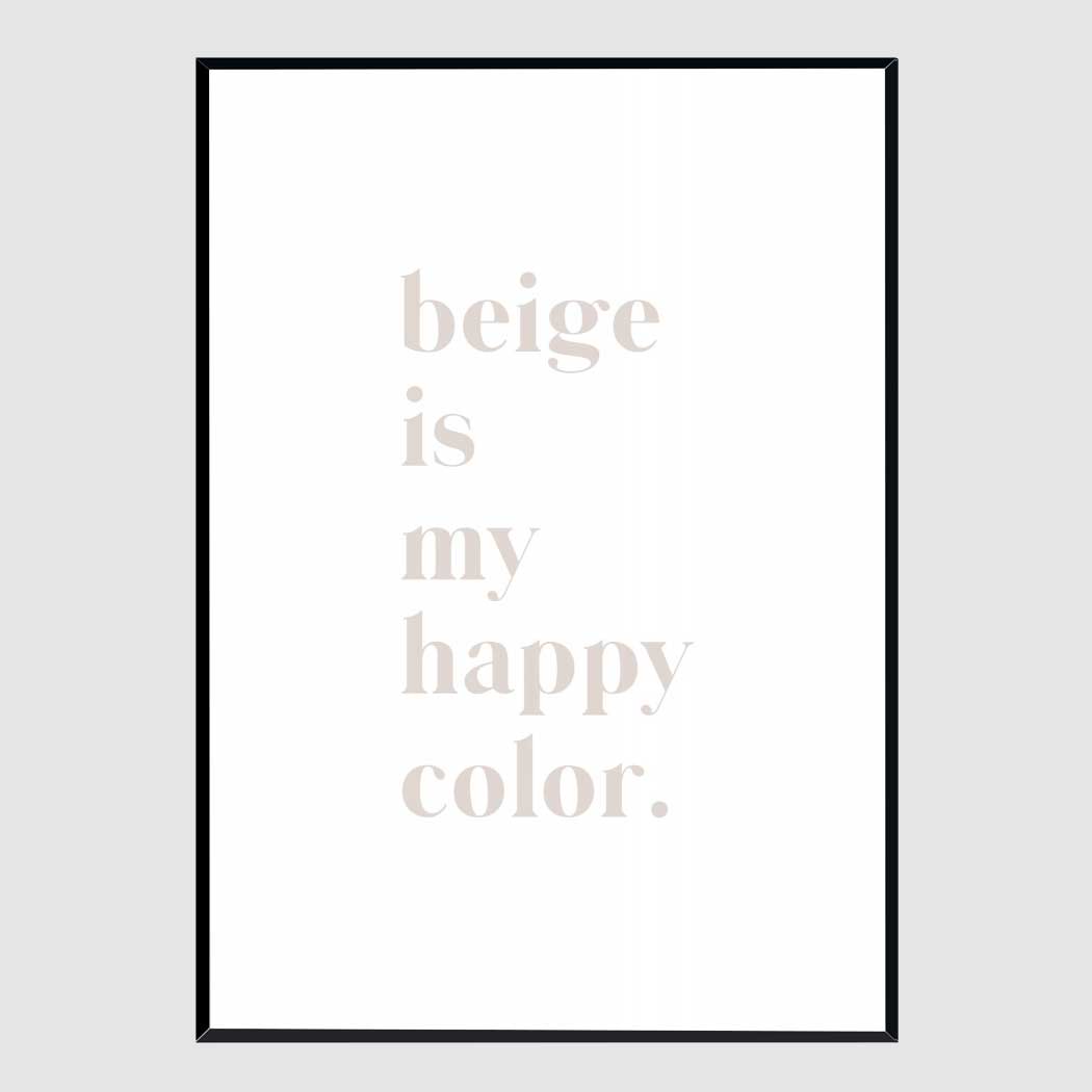 거실 그림 액자 Beige is my happy color A3 사이즈 가벼운 몰딩 - 상품 이미지