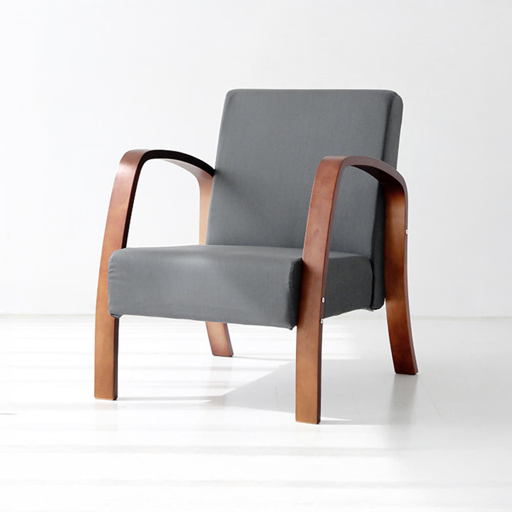 벤우드 1인 소파 YC12A 브라운 스툴미포함, 다크그레이 0500.2605, 1인용