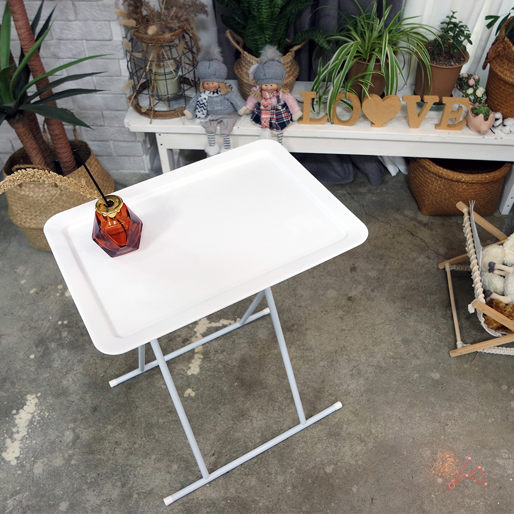 사이드 테이블 접이식 폴딩 사각 탁자 화이트 간이 쇼파간이 식간이 거실 이동식간이