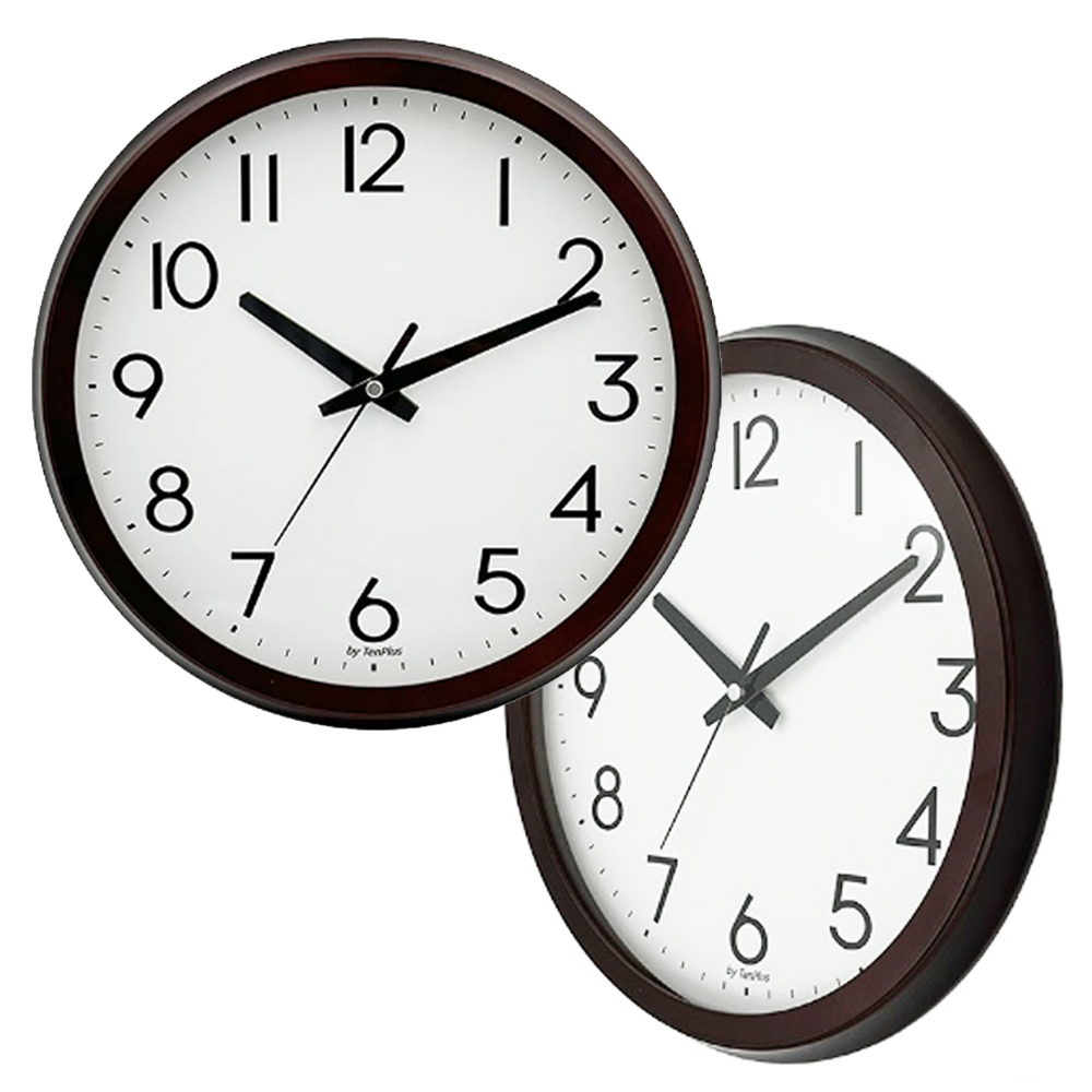 국산 원목 무소음 벽시계 30 cm 브라운 인테리어 벽걸이 원형 사무실 거실 식당 - 상품 이미지