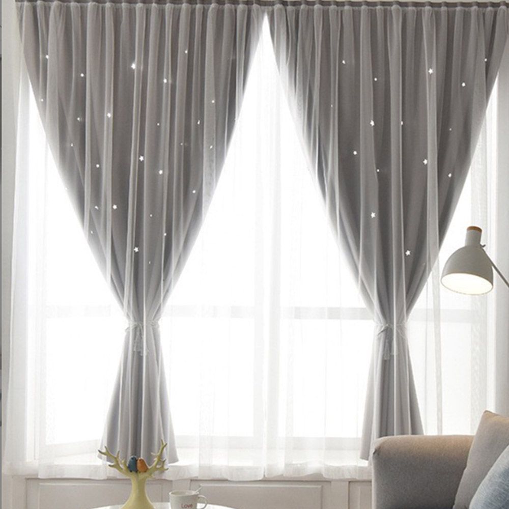 붙이는 펀칭 암막 커튼 120X 150 별빛 햇살 벨크로 커텐 햇빛 가리개