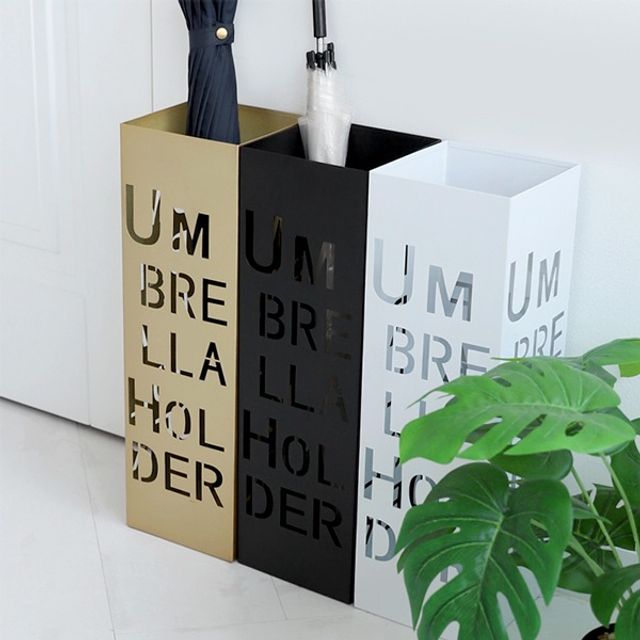카페 헤어숍 오피스 장마 대비 심플 사각 메탈 우산 꽂이 현관 신발장 집들이 선물 개업
