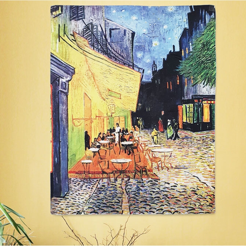벽장식 반고흐 카페테라스 그림 패브릭 포스터 M 인테리어 가림천 테피스 트리 액자 현관