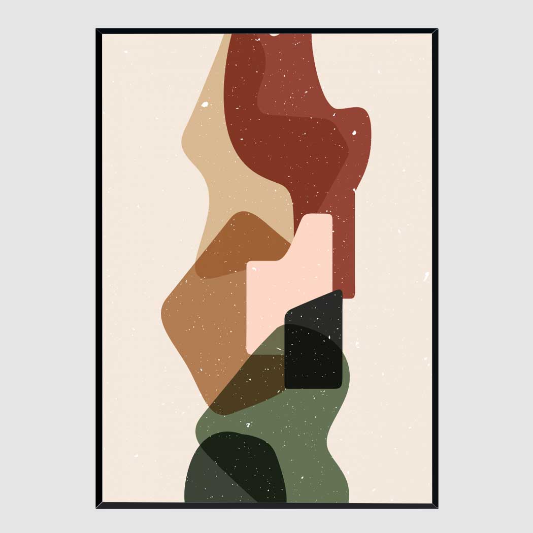 슬림 인테리어 액자 Abstract composition 12 A2 사이즈 가벼운 몰딩 - 메인 이미지