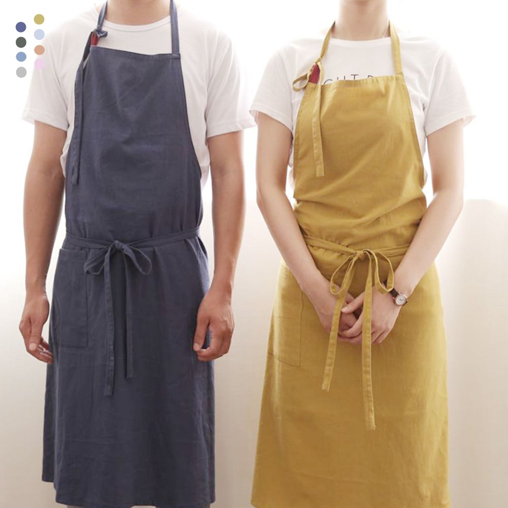카페 린넨 코튼 앞치마 주방 8컬러 미용 예쁜 어린이집 유치원 보육