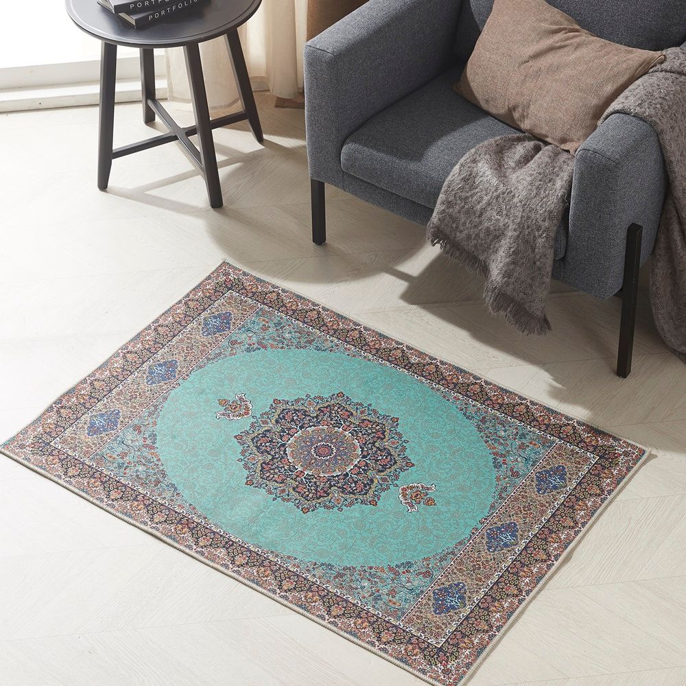 페르시안 미니 카페트 양탄자 소형 포인트 러그 안카 현관 매트 인테리어