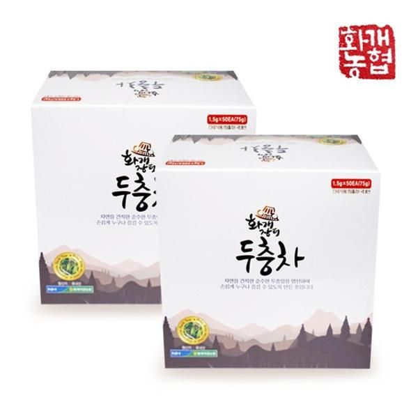 화개농협 화개장터 두충차 50티백(75g)x2박스 : 헬로쟈챠