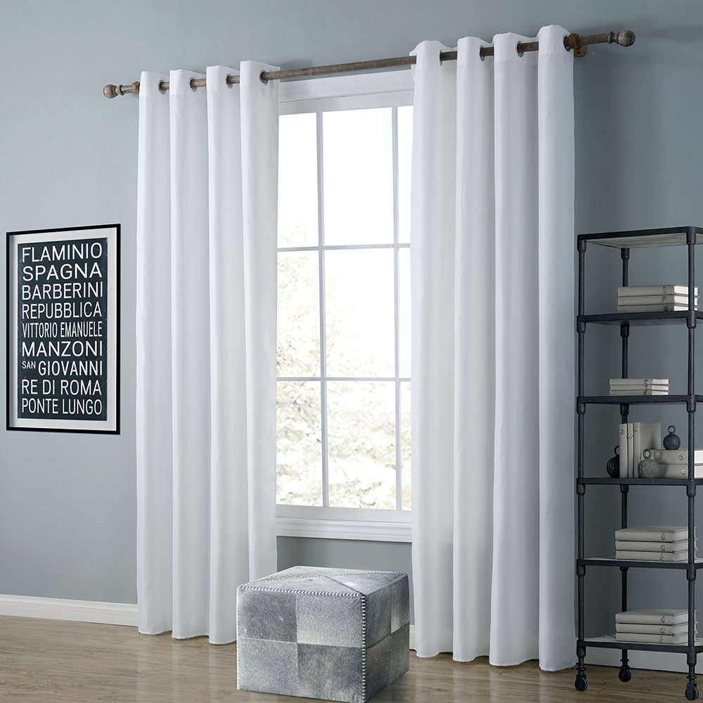 트왈라 아일릿 암막 커튼 2장 세트( 140x 224 cm) (화이트) 창문 침실 안방