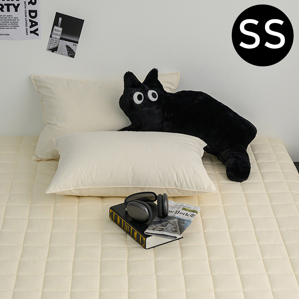 해피니 샤이니 40 수 순면 누빔 매트리스 커버 슈퍼 싱글 SS (베이지) 침대