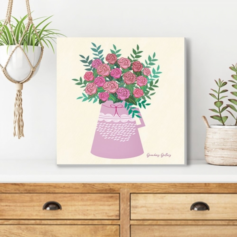 북유럽 그림 액자 꽃병 화병 인테리어 30C VASE7 꽃그림 - 메인 이미지