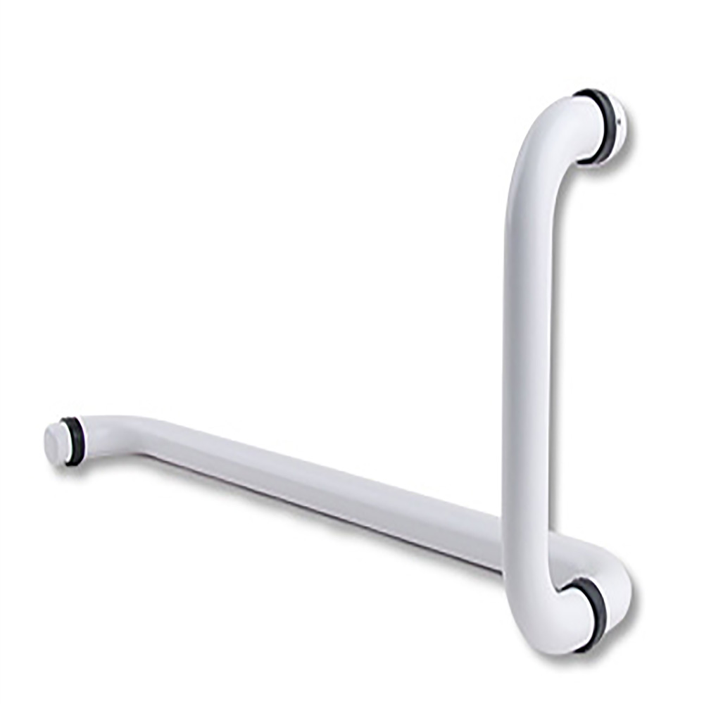 VCB 강화도어 손잡이 L형 스텐 G- 55 200X 550 깔끔한 화이트 가구