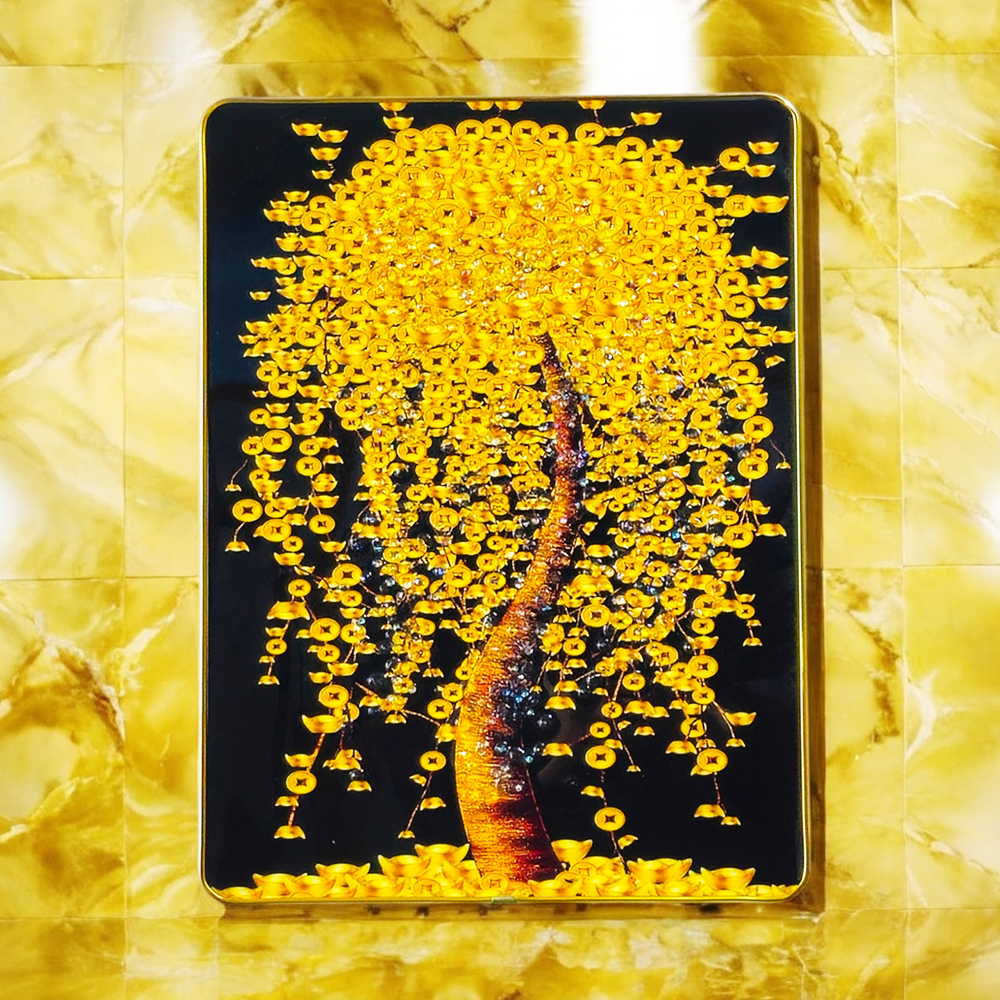 황금 돈나무 액자 이사 집들이 개업 선물 인테리어 돈들어오는 그림 미니 벽인테리어 거실