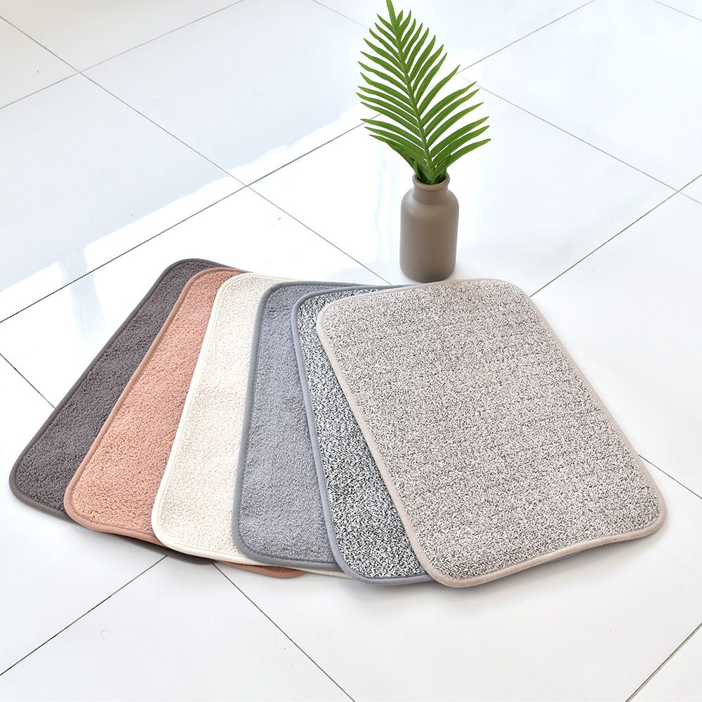 물흡력 굿 퍼스트 극세사 욕실 매트 1+1 (40x 60 cm) 카페트 러그 돗자리