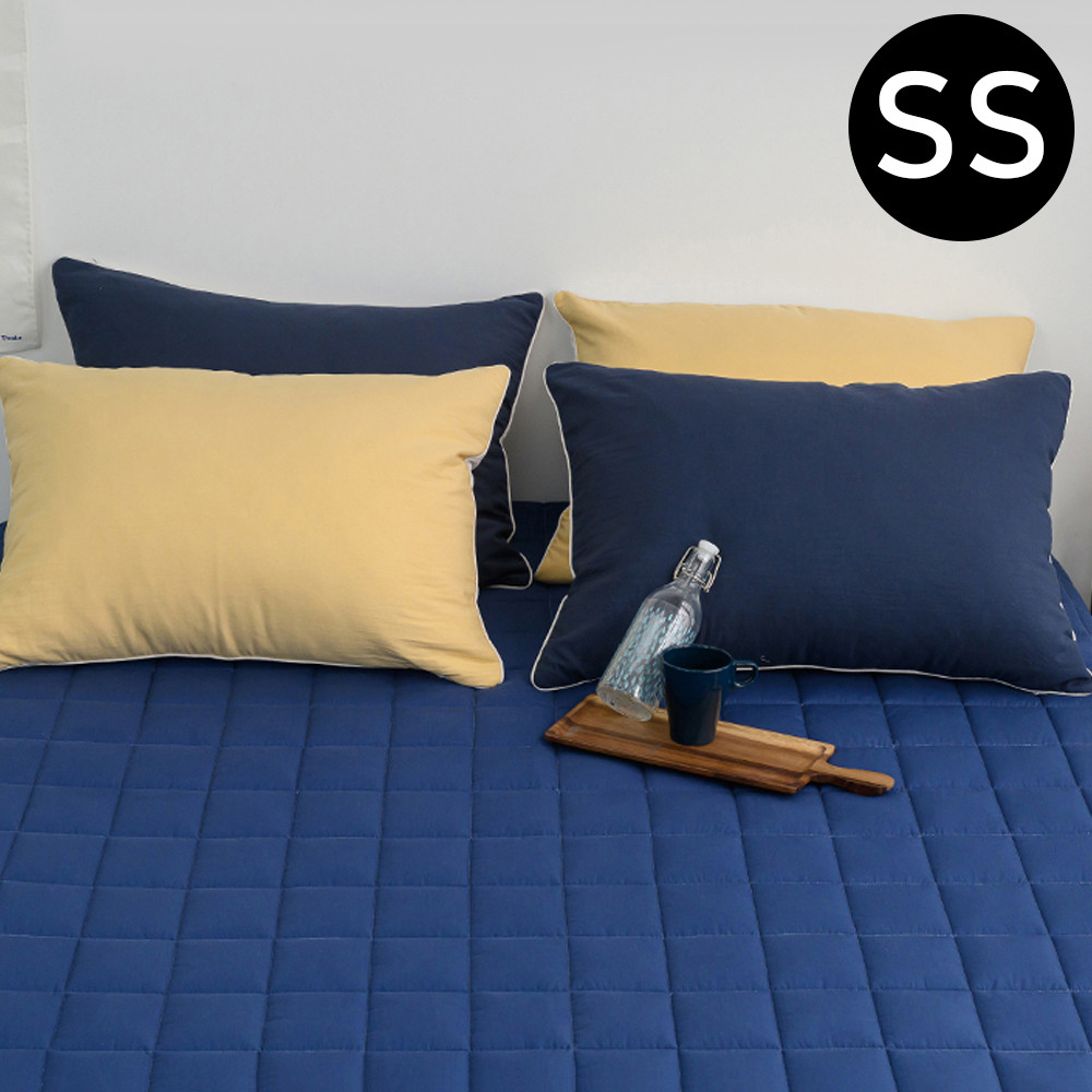 해피니 샤이니 40 수 순면 누빔 매트리스 커버 슈퍼 싱글 SS (네이비) 침대