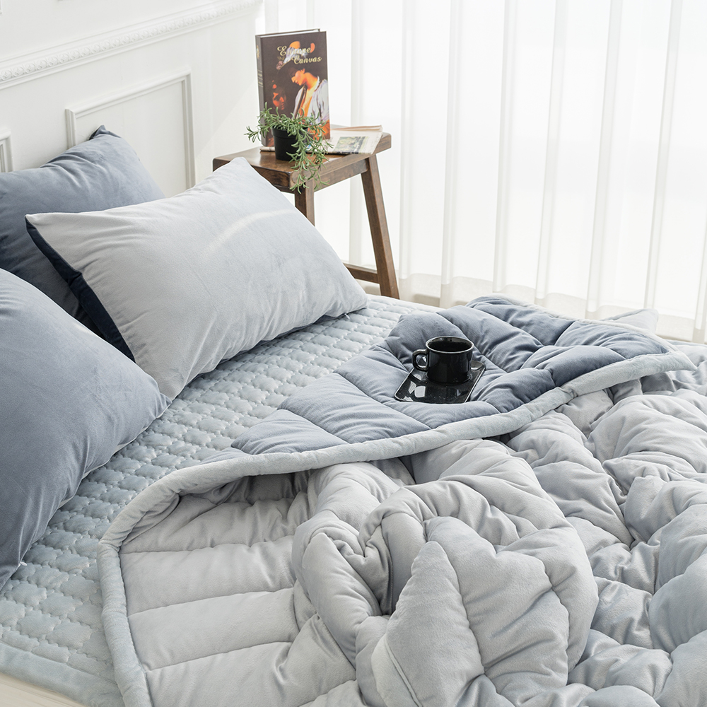 COZY 빌리 리버서블 극세사 차렵이불 겨울이불 차렵이불Q 알러지케어 SS 세트 호텔