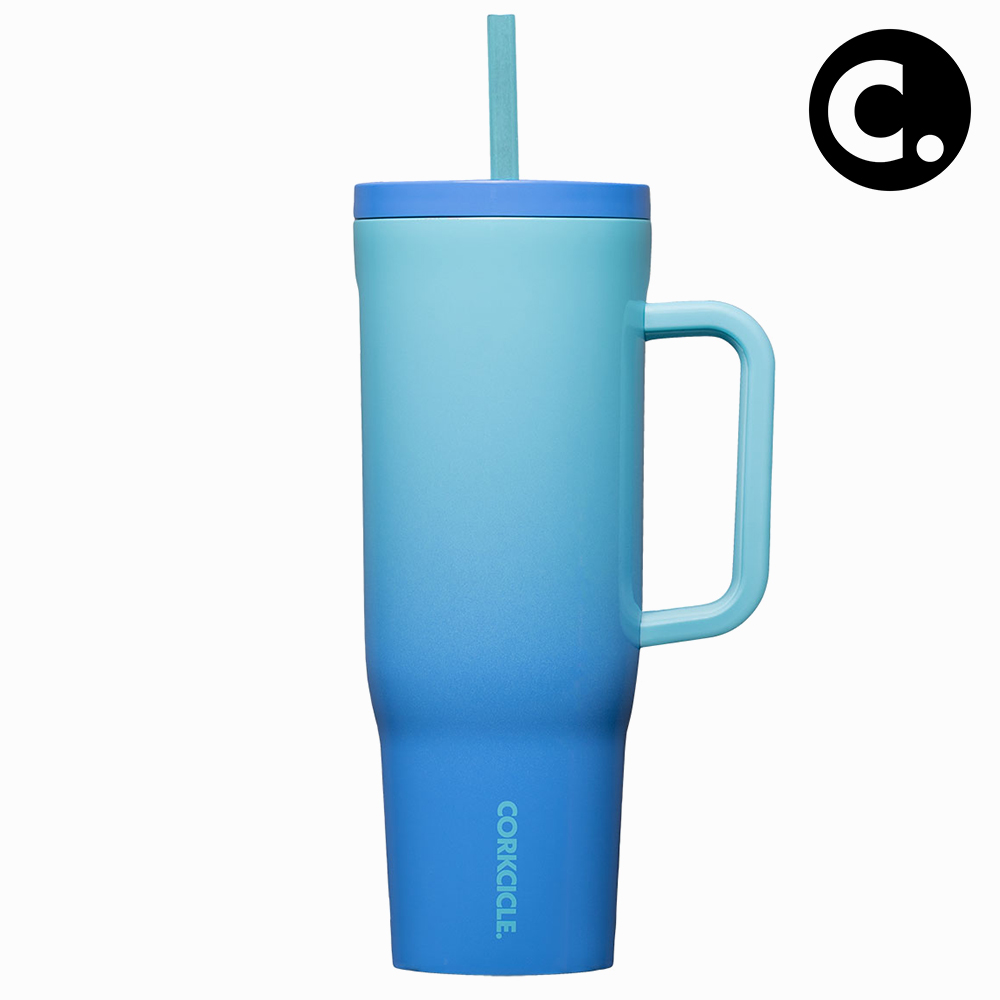 콕시클 크루저 40oz 스텐 보냉 텀블러 대용량 손잡이 빨대 1180ml, 붐박스블루 - 메인 이미지