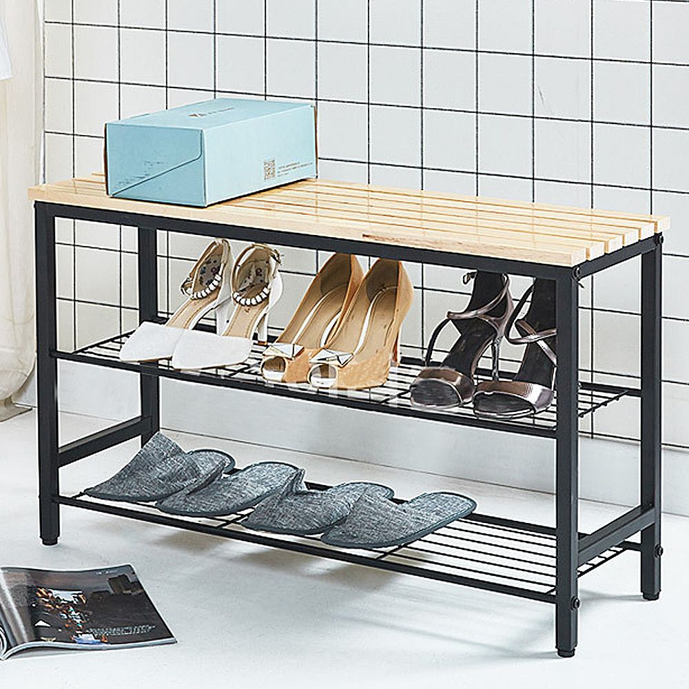 HS 신발 정리대3단 슈즈랙 현관 신발장 수납 선반 선반장 철재