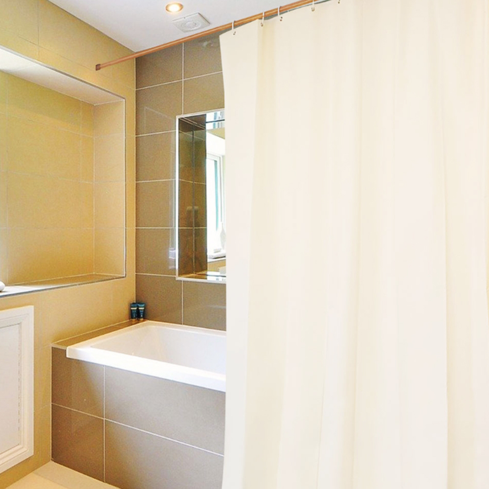 반투명 샤워 커튼 욕실 방수 욕조 커텐 대형 아이보리 가림막 고리 목욕