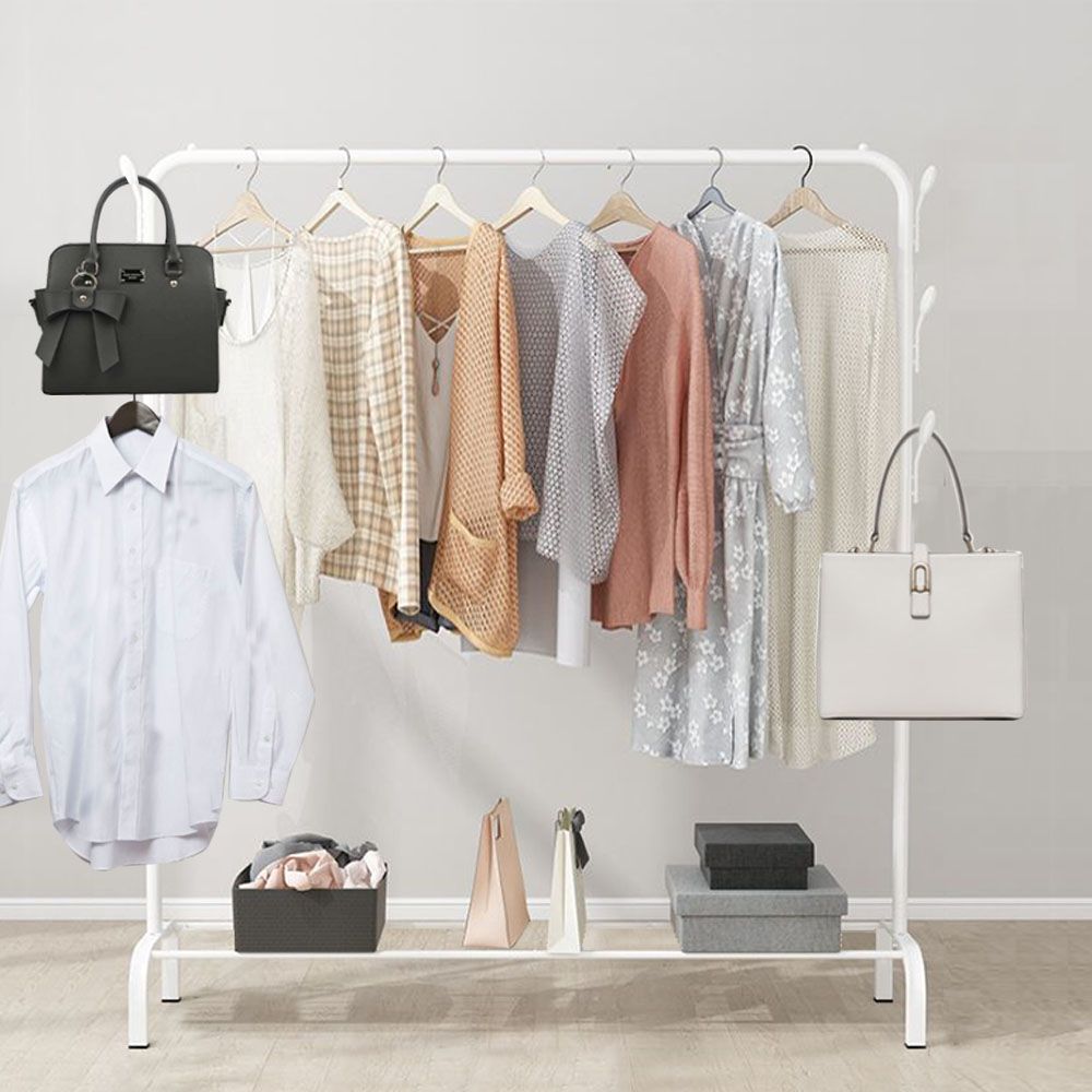 튼튼한 옷걸이 행거 옷방 스탠드 옷가게 철제 파이프 옷행거 선반형 스텐드