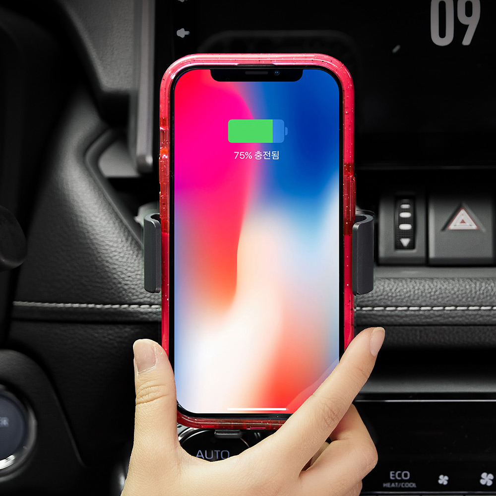 오아 와이더C 차량용 핸드폰 거치대 쿨링팬 고속 무선 충전기