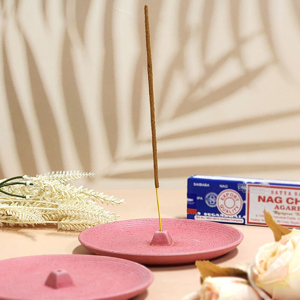 SFr 인센스 스틱 홀더 접시형 핑크 받침 거치대 꽂이 향꽂이 향받침대
