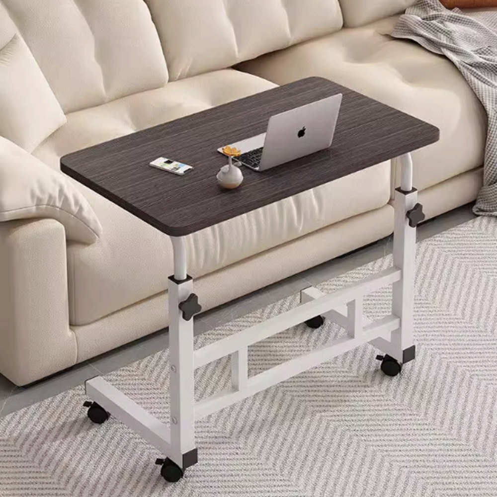 높이 조절 사이드 테이블 이동식 거실 침대 간이 60X 40 보조 책상 바퀴 달린