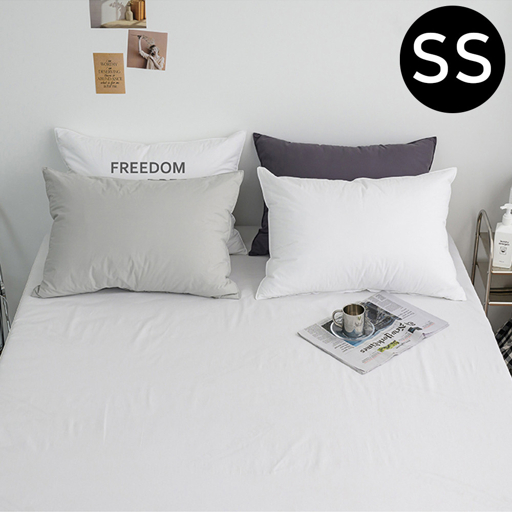 해피니 샤이니 40 수 순면 홑 매트리스 커버 슈퍼 싱글 SS (화이트) 침대