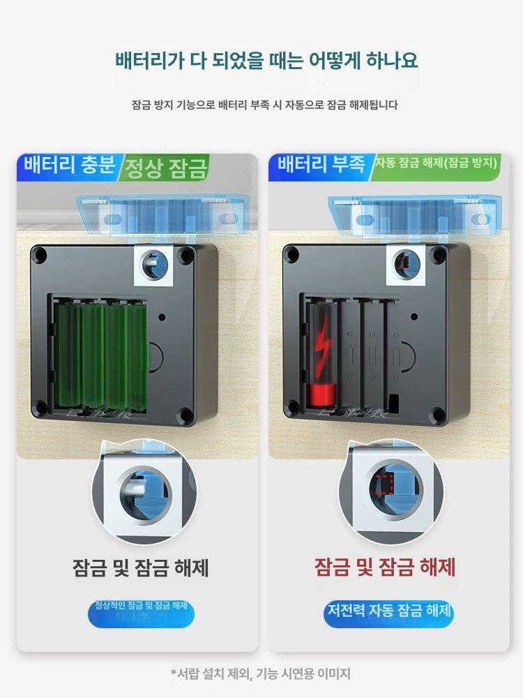 업소용 안전 잠금장치 캐비닛 도어 안전잠금장치 서랍잠금 유아안전 아기잠금장치 문잠금장치 더블 카드형 서랍 장 통용 - 상세 이미지 5