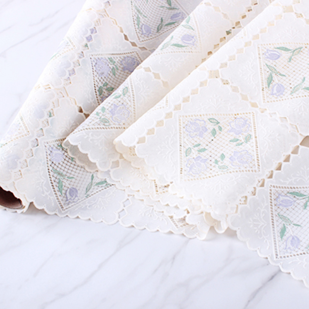 식탁보 레이스 거실 캠핑 매트 테이블보 로즈 방수 미끄럼 방지