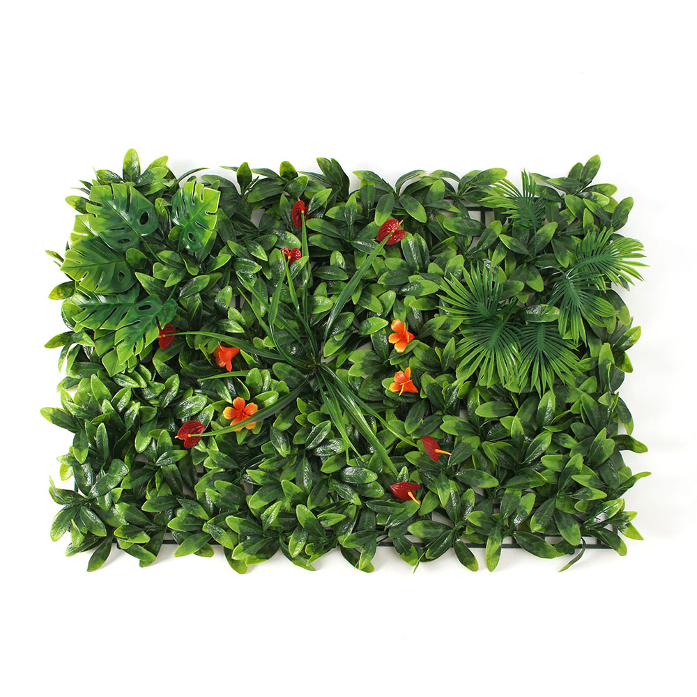 인테리어 벽장식 인조잔디 60x 40 cm (몬스테라) 인공 가짜 모조 조경 매트