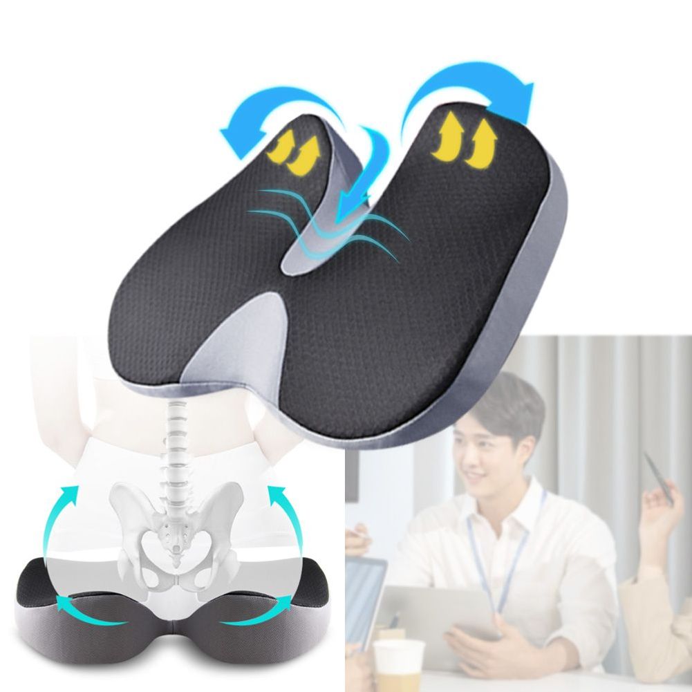사무실 의자 쿠션 자동차 통풍 매트 엉덩이 에어 쿨방석 사계절 기능성 메모리폼 차량용 - 상품 이미지