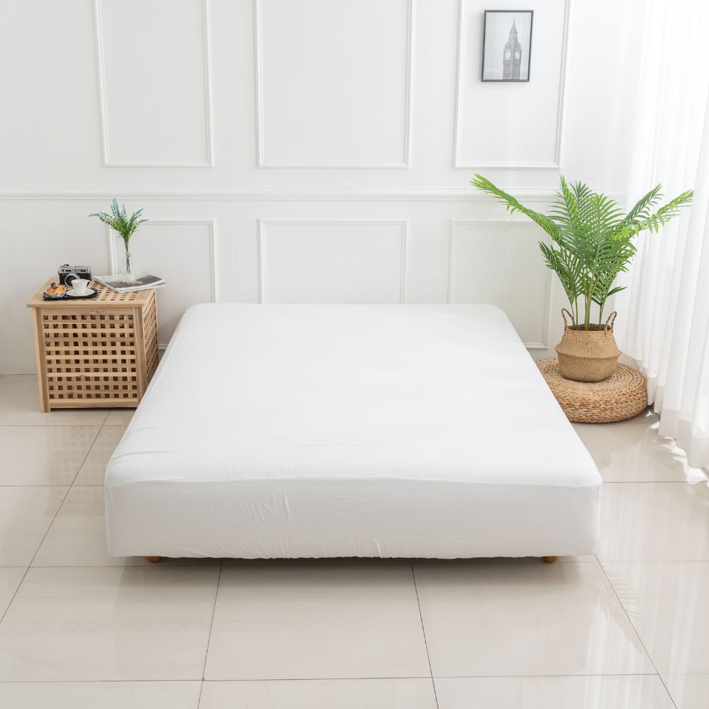 소프트 워싱 홑겹 매트리스 커버 6size 침대 밴드형 커버퀸 싱글 패밀리 커버킹