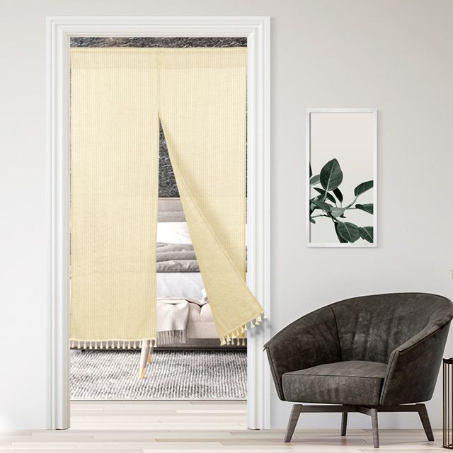 브라운 바란스 화장실 도어 커튼 창문 가리개 침대 가림막 현관