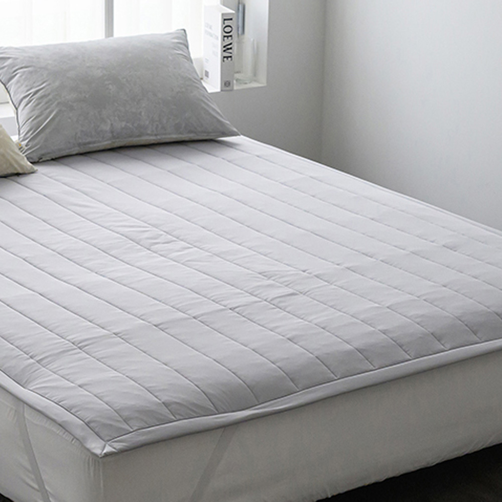 해피니 침대 패드 마블 M2 밴딩 슈퍼 싱글 SS (연 그레이) 매트 카페트