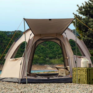 로티캠프 원터치 텐트 돔 그늘막 캠핑 감성 비치 나들이 HEX5-4 운동러 솔직 후기 | 실사용 리뷰 - 상품 이미지 1