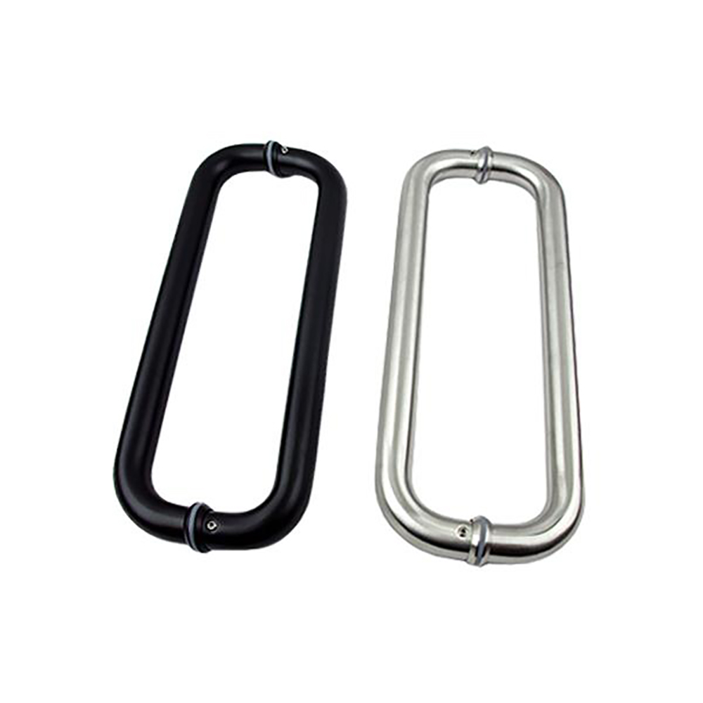 VCB 스텐 강화도어 손잡이 원형 마주 25 파이 흑색 200P 가구 인테리어 문손잡이