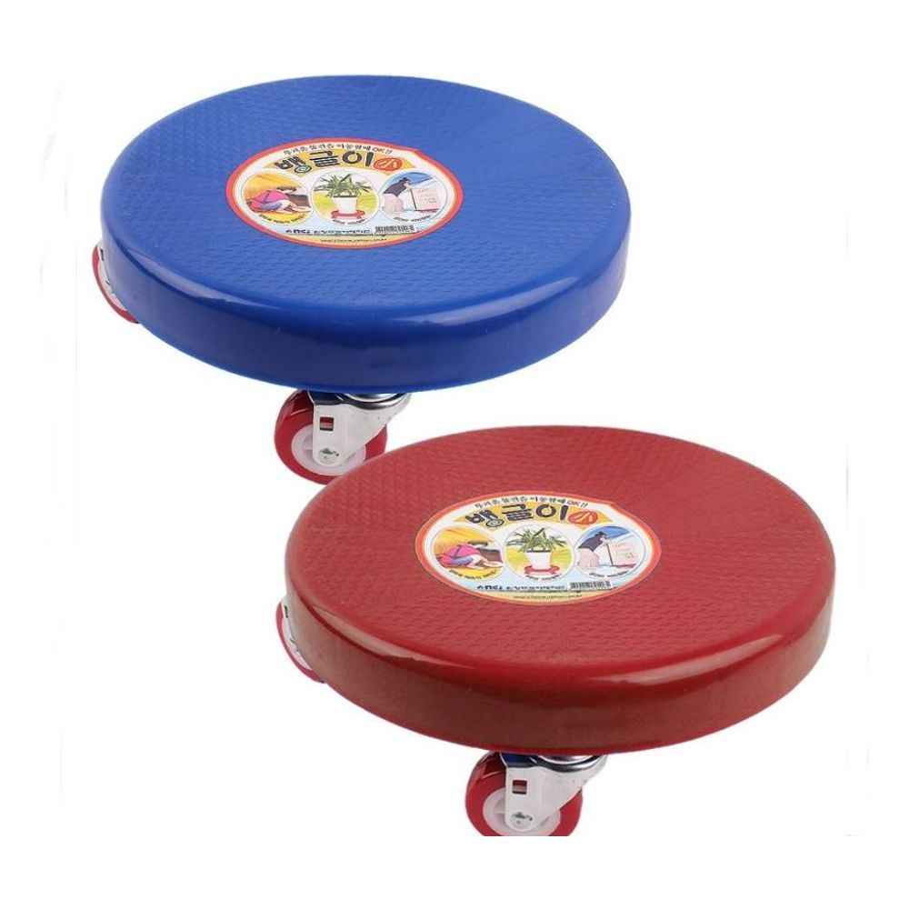 뱅글이 바퀴 의자(소) 운반 회전 화분 받침 이동식 작업