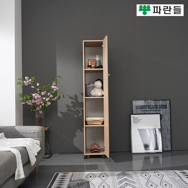 파란들가구 310 거울형 고정/이동식 옷장 틈새수납장 행거장 - 상세 이미지 3