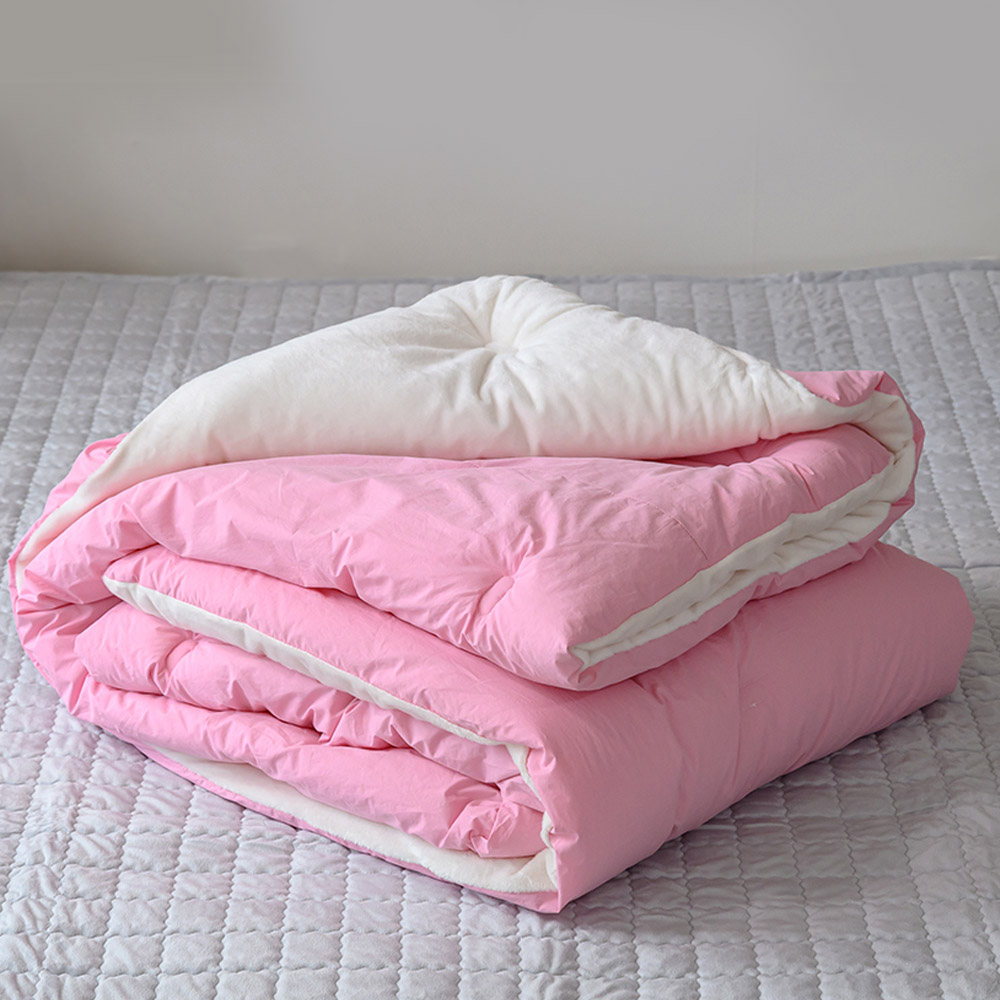 해피니 이불 here 호텔 극세사 차렵이불 슈퍼 싱글 SS (핑크) 겨울이불 편안한
