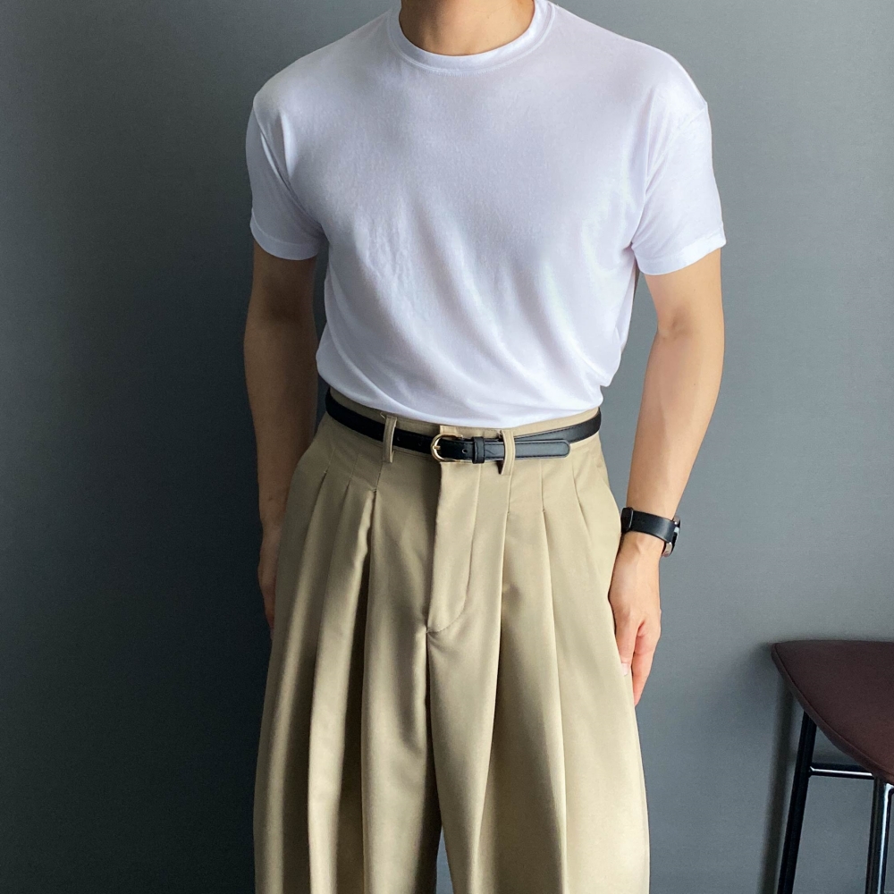 1+1 머슬핏반팔 헬스반팔티 어깨넓어보이는 짐웨어 남자흰티 목안늘어나는 - 상세 이미지 2